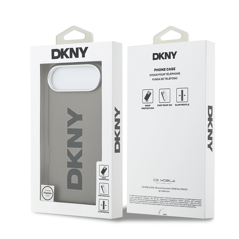 Apple iPhone 17 Air Kılıf DKNY Orjinal Lisanslı M-safe Şarj Özellikli PU Büyük Dikey Logolu Kapak - Görsel 15