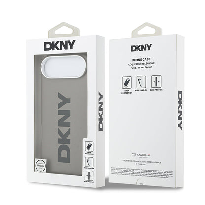 Apple iPhone 17 Air Kılıf DKNY Orjinal Lisanslı M-safe Şarj Özellikli PU Büyük Dikey Logolu Kapak - Görsel 15