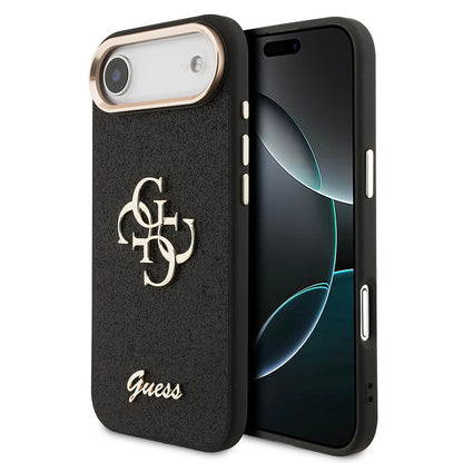 Apple iPhone 17 Air Kılıf Guess Orjinal Lisanslı 4G Büyük Metal Kamera Çerçeveli ve Logolu Glitter Kapak - Görsel 3