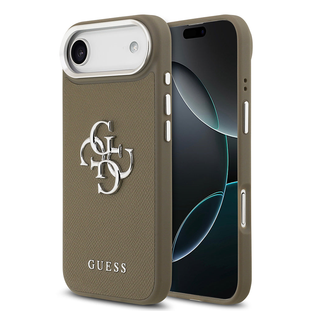 Apple iPhone 17 Air Kılıf Guess Orjinal Lisanslı Grained 4G Metal Büyük Logolu Kapak - Görsel 2