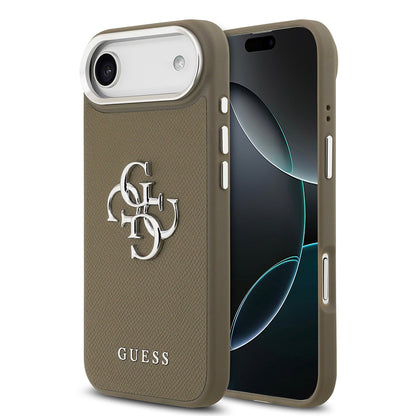 Apple iPhone 17 Air Kılıf Guess Orjinal Lisanslı Grained 4G Metal Büyük Logolu Kapak - Görsel 2