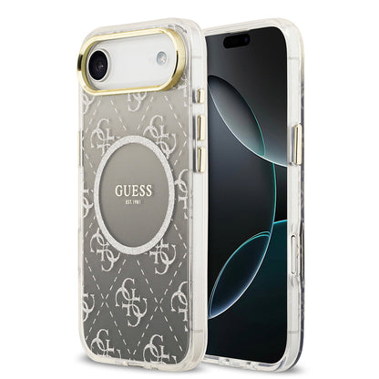 Apple iPhone 17 Air Kılıf Guess Orjinal Lisanslı M-safe Şarj Özellikli 4G Desenli Simli Silikon Kapak - Görsel 4