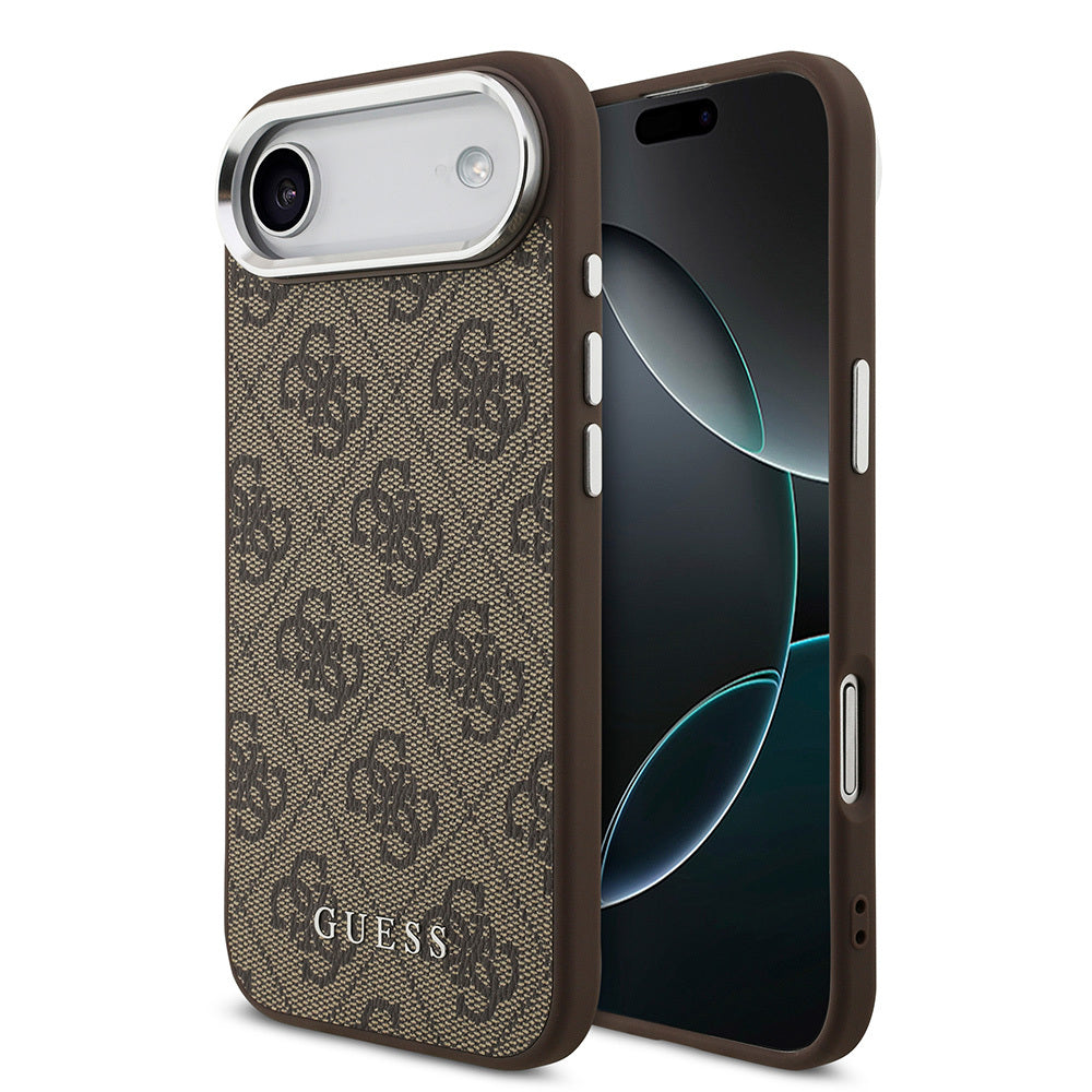 Apple iPhone 17 Air Kılıf Guess Orjinal Lisanslı M-safe Şarj Özellikli 4G Klasik Yazı Logolu Kapak - Görsel 3