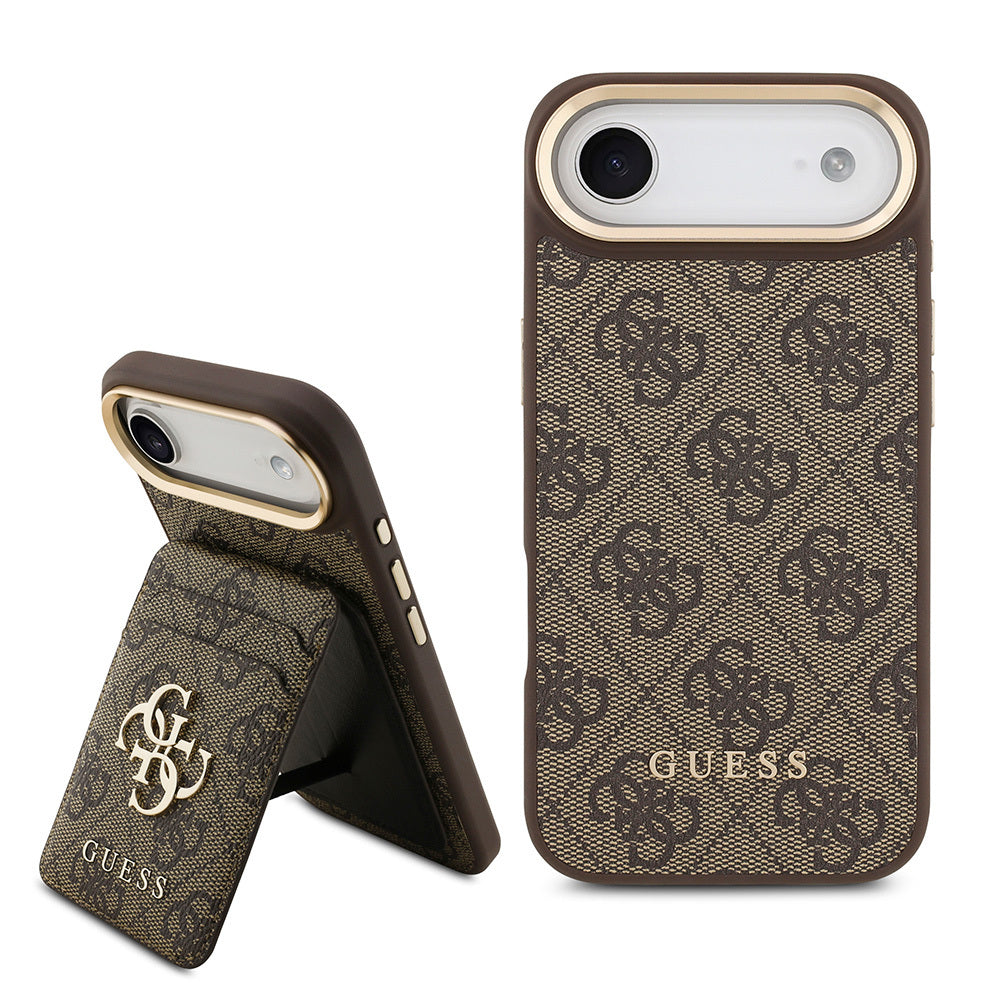 Apple iPhone 17 Air Kılıf Guess Orjinal Lisanslı M-safe Şarj Özellikli 4G Metal Büyük Logolu Kartlıklı Kapak - Görsel 3