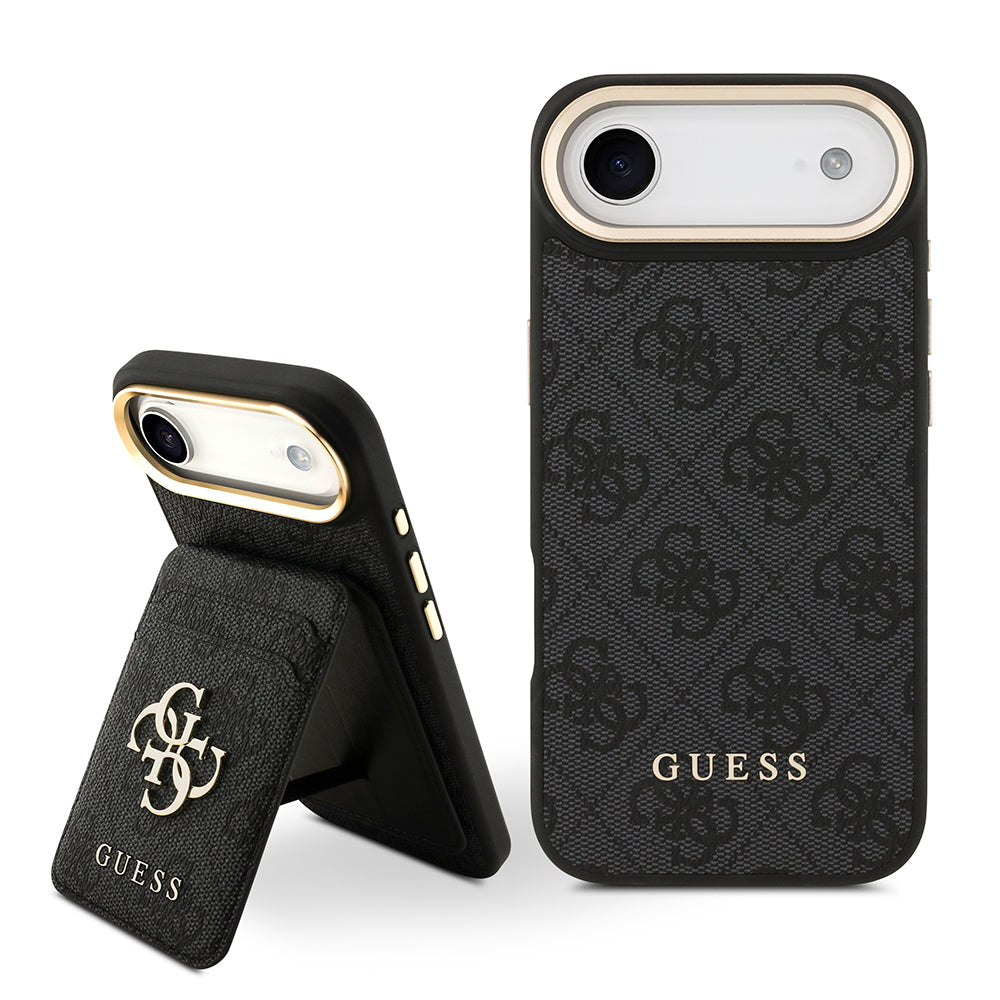 Apple iPhone 17 Air Kılıf Guess Orjinal Lisanslı M-safe Şarj Özellikli 4G Metal Büyük Logolu Kartlıklı Kapak - Görsel 2