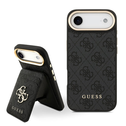 Apple iPhone 17 Air Kılıf Guess Orjinal Lisanslı M-safe Şarj Özellikli 4G Metal Büyük Logolu Kartlıklı Kapak - Görsel 2