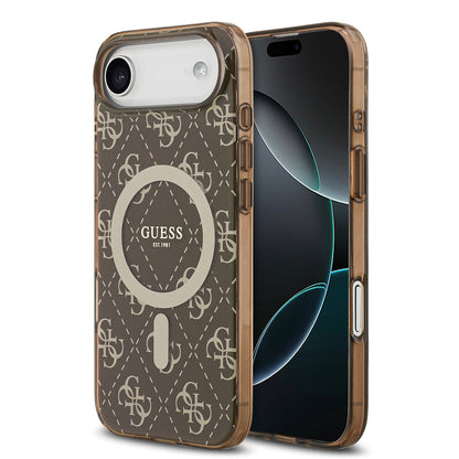 Apple iPhone 17 Air Kılıf Guess Orjinal Lisanslı M-safe Şarj Özellikli IML Baskılı Klasik Logolu 4G Desenli Kapak - Görsel 2
