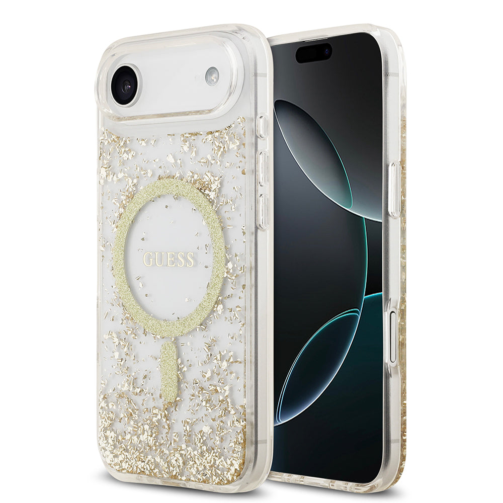 Apple iPhone 17 Air Kılıf Guess Orjinal Lisanslı M-safe Şarj Özellikli Transparan Resin Bottom Kapak - Görsel 2