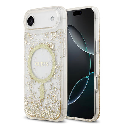 Apple iPhone 17 Air Kılıf Guess Orjinal Lisanslı M-safe Şarj Özellikli Transparan Resin Bottom Kapak - Görsel 2
