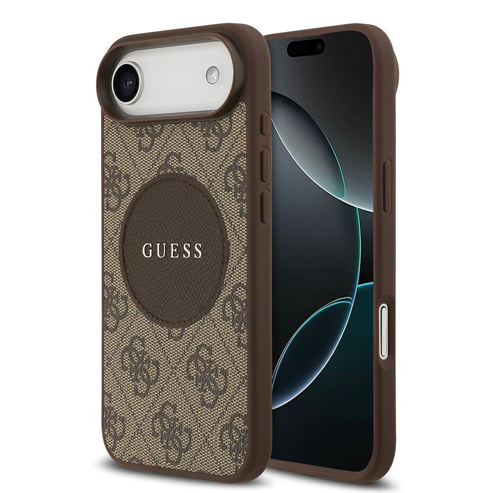Apple iPhone 17 Air Kılıf Guess Orjinal Lisanslı M-safe Şarj Özellikli Yazı Logolu Circle Classic Kapak - Görsel 2