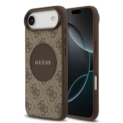 Apple iPhone 17 Air Kılıf Guess Orjinal Lisanslı M-safe Şarj Özellikli Yazı Logolu Circle Classic Kapak - Görsel 2