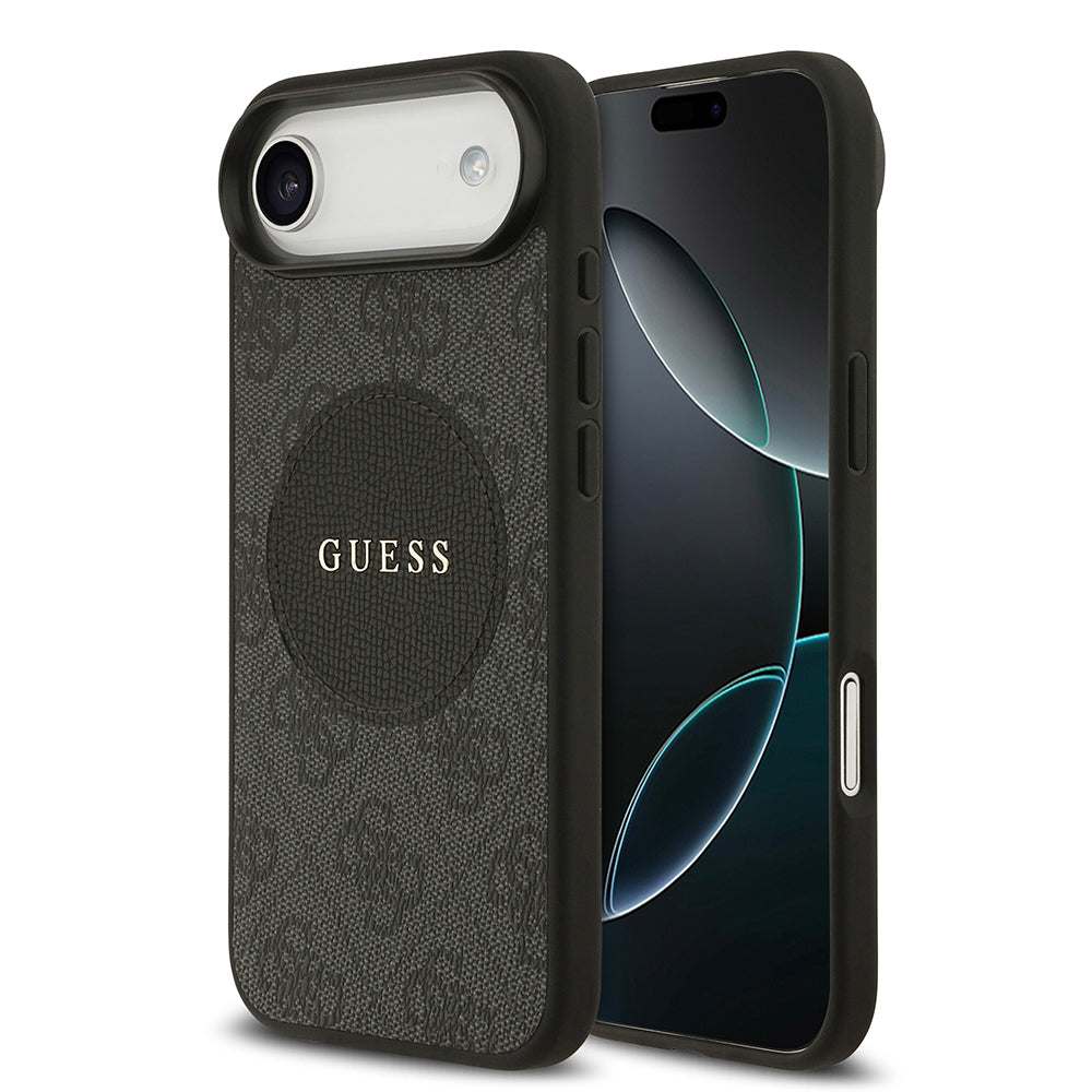 Apple iPhone 17 Air Kılıf Guess Orjinal Lisanslı M-safe Şarj Özellikli Yazı Logolu Circle Classic Kapak - Görsel 3