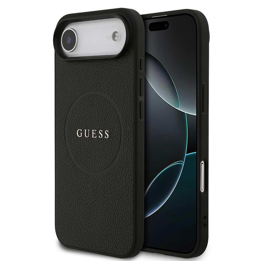 Apple iPhone 17 Air Kılıf Guess Orjinal Lisanslı M-safe Şarj Özellikli Yazı Logolu PU Deri Kapak - Görsel 2