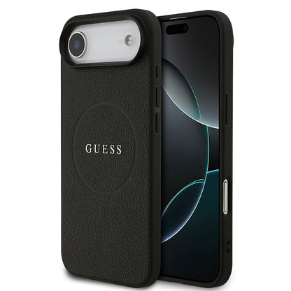 Apple iPhone 17 Air Kılıf Guess Orjinal Lisanslı M-safe Şarj Özellikli Yazı Logolu PU Deri Kapak - Görsel 2