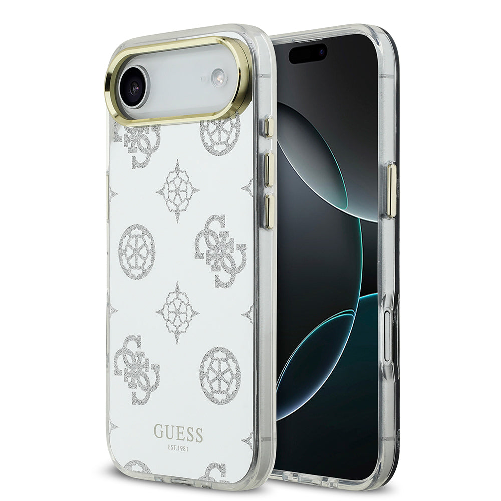 Apple iPhone 17 Air Kılıf Guess Orjinal Lisanslı Metal Kamera Çerçeveli Simli Aynalı Kapak - Görsel 3