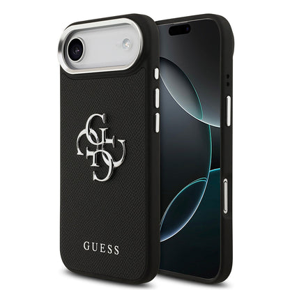 Apple iPhone 17 Air Kılıf Guess Orjinal Lisanslı PU Deri 4G Büyük Metal Logo Dizaynlı Kapak - Görsel 2