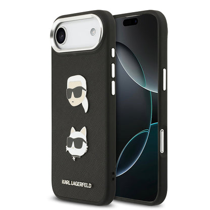 Apple iPhone 17 Air Kılıf Karl Lagerfeld Orjinal Lisanslı Metal Logolu K&C Heads Pin Kapak - Görsel 2