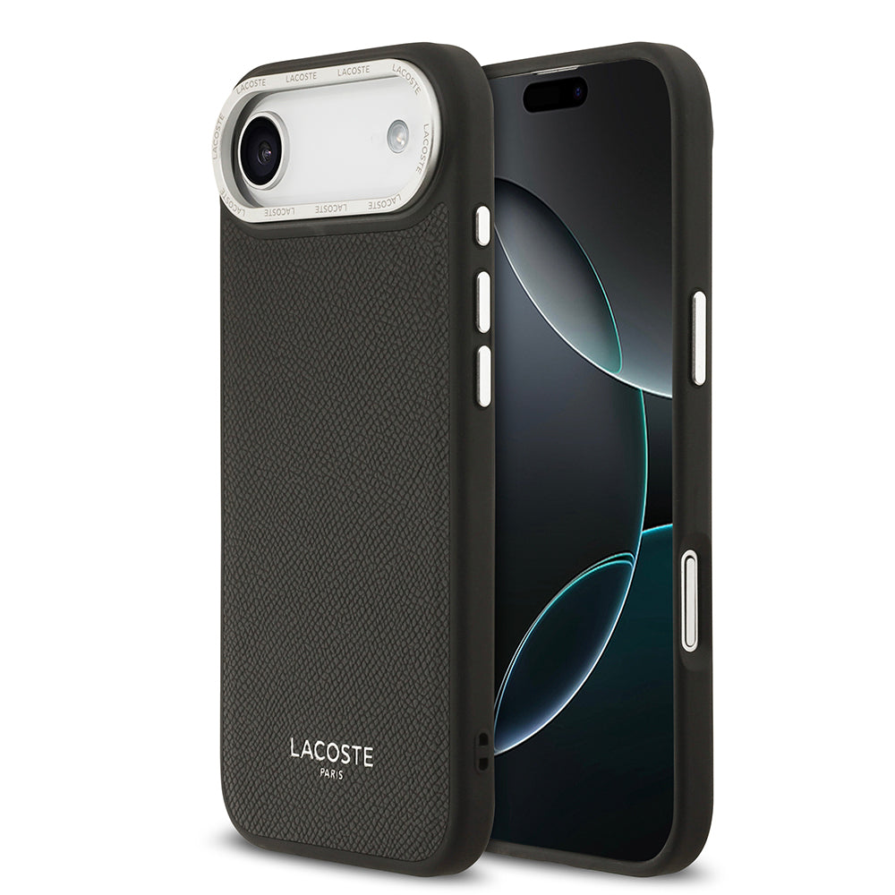 Apple iPhone 17 Air Kılıf Lacoste Orjinal Lisanslı M-safe Şarj Özellikli Champs Elysees PU Deri Tasarımlı Kapak - Görsel 2