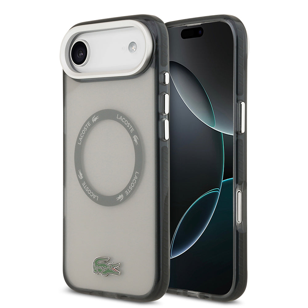 Apple iPhone 17 Air Kılıf Lacoste Orjinal Lisanslı M-safe Şarj Özellikli İkonik Timsah Logolu Buzlu Kapak - Görsel 3