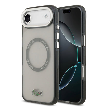 Apple iPhone 17 Air Kılıf Lacoste Orjinal Lisanslı M-safe Şarj Özellikli İkonik Timsah Logolu Buzlu Kapak - Görsel 3