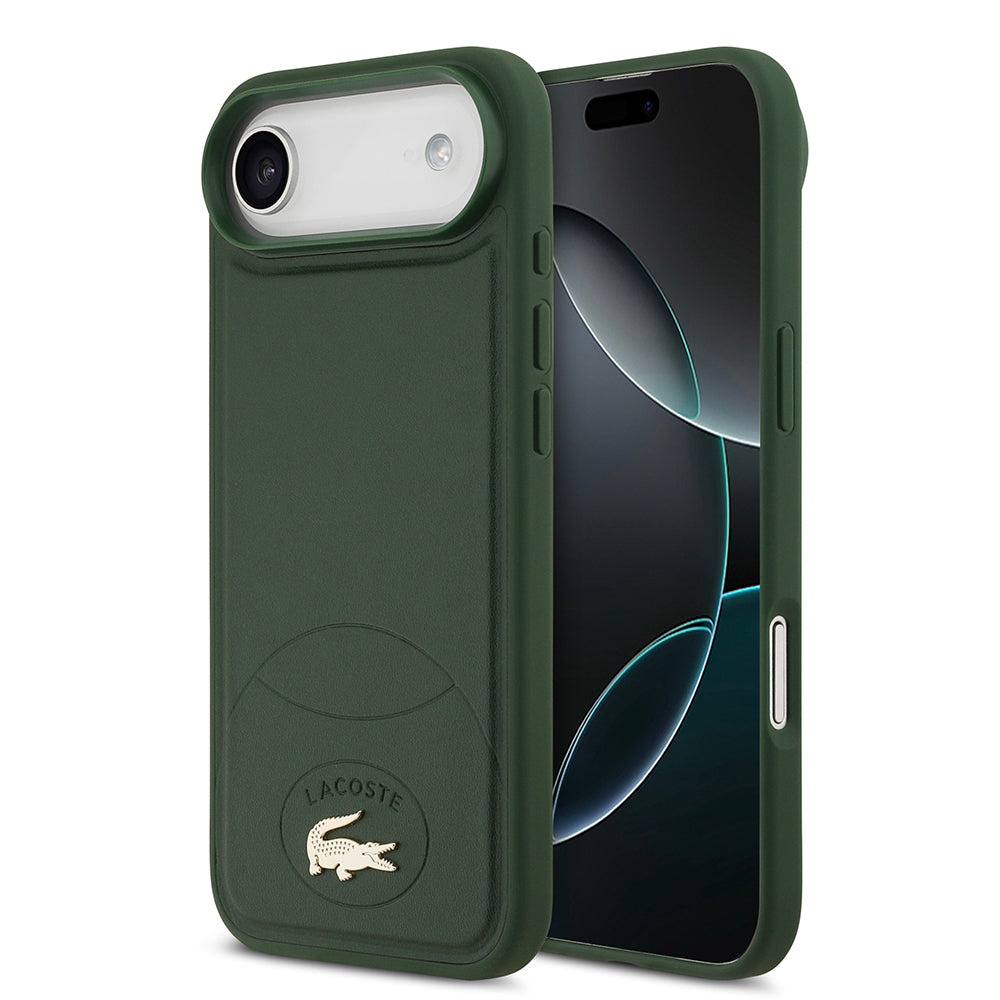 Apple iPhone 17 Air Kılıf Lacoste Orjinal Lisanslı M-safe Şarj Özellikli PU Deri Tasarımlı Metal Logolu Kapak - Görsel 2