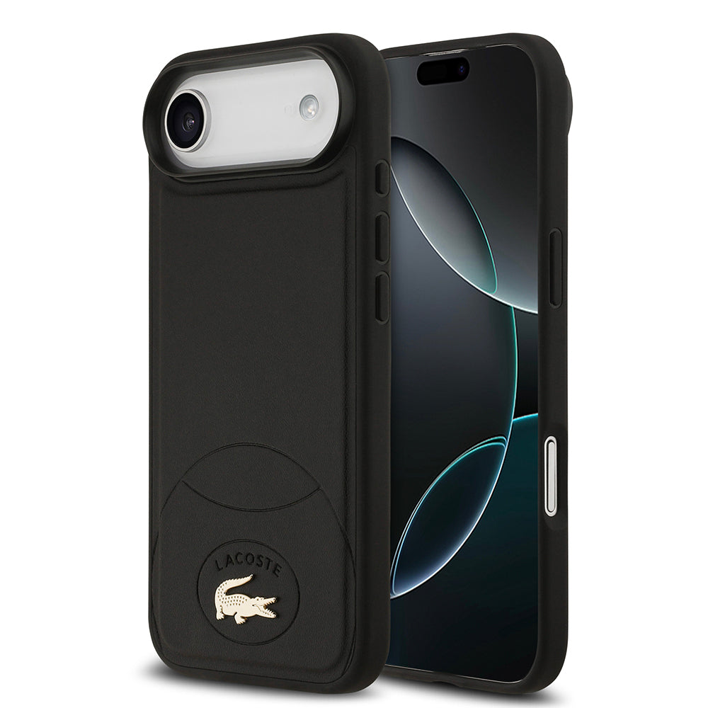 Apple iPhone 17 Air Kılıf Lacoste Orjinal Lisanslı M-safe Şarj Özellikli PU Deri Tasarımlı Metal Logolu Kapak - Görsel 3