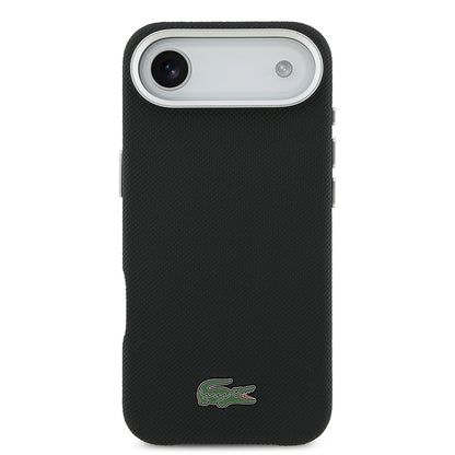 Apple iPhone 17 Air Kılıf Lacoste Orjinal Lisanslı M-Safe Şarj Özellikli PVC Pike Desenli Arka Yüzey İkonik Timsah Dokuma Logolu Kapak - Görsel 3