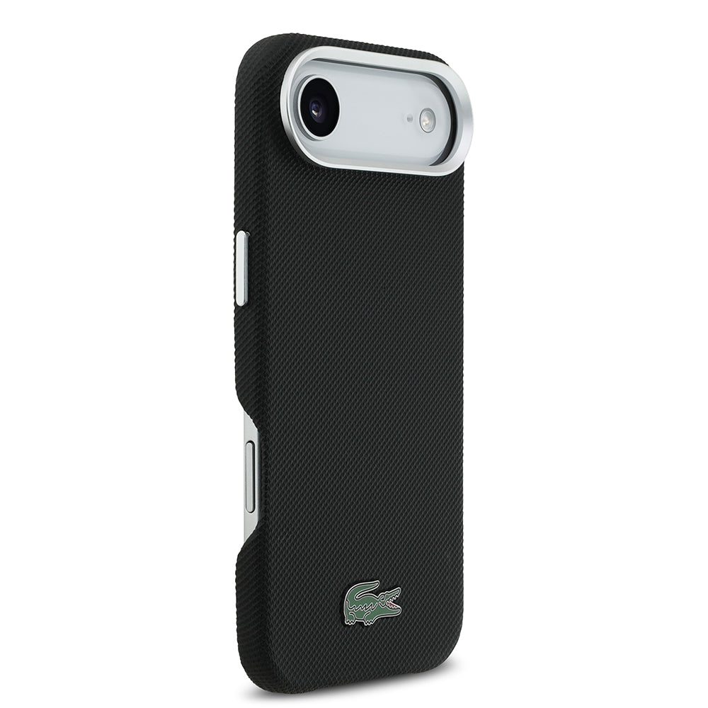 Apple iPhone 17 Air Kılıf Lacoste Orjinal Lisanslı M-Safe Şarj Özellikli PVC Pike Desenli Arka Yüzey İkonik Timsah Dokuma Logolu Kapak - Görsel 4