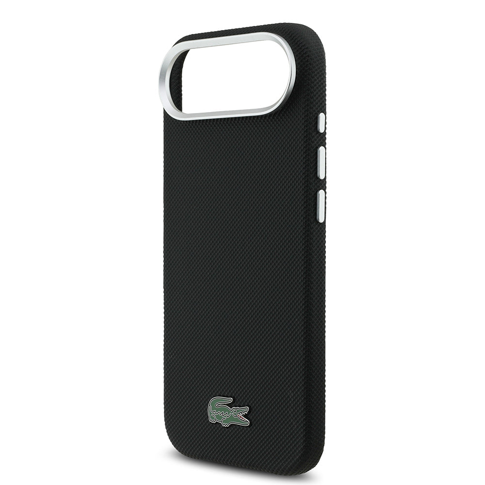 Apple iPhone 17 Air Kılıf Lacoste Orjinal Lisanslı M-Safe Şarj Özellikli PVC Pike Desenli Arka Yüzey İkonik Timsah Dokuma Logolu Kapak - Görsel 6