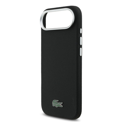 Apple iPhone 17 Air Kılıf Lacoste Orjinal Lisanslı M-Safe Şarj Özellikli PVC Pike Desenli Arka Yüzey İkonik Timsah Dokuma Logolu Kapak - Görsel 6