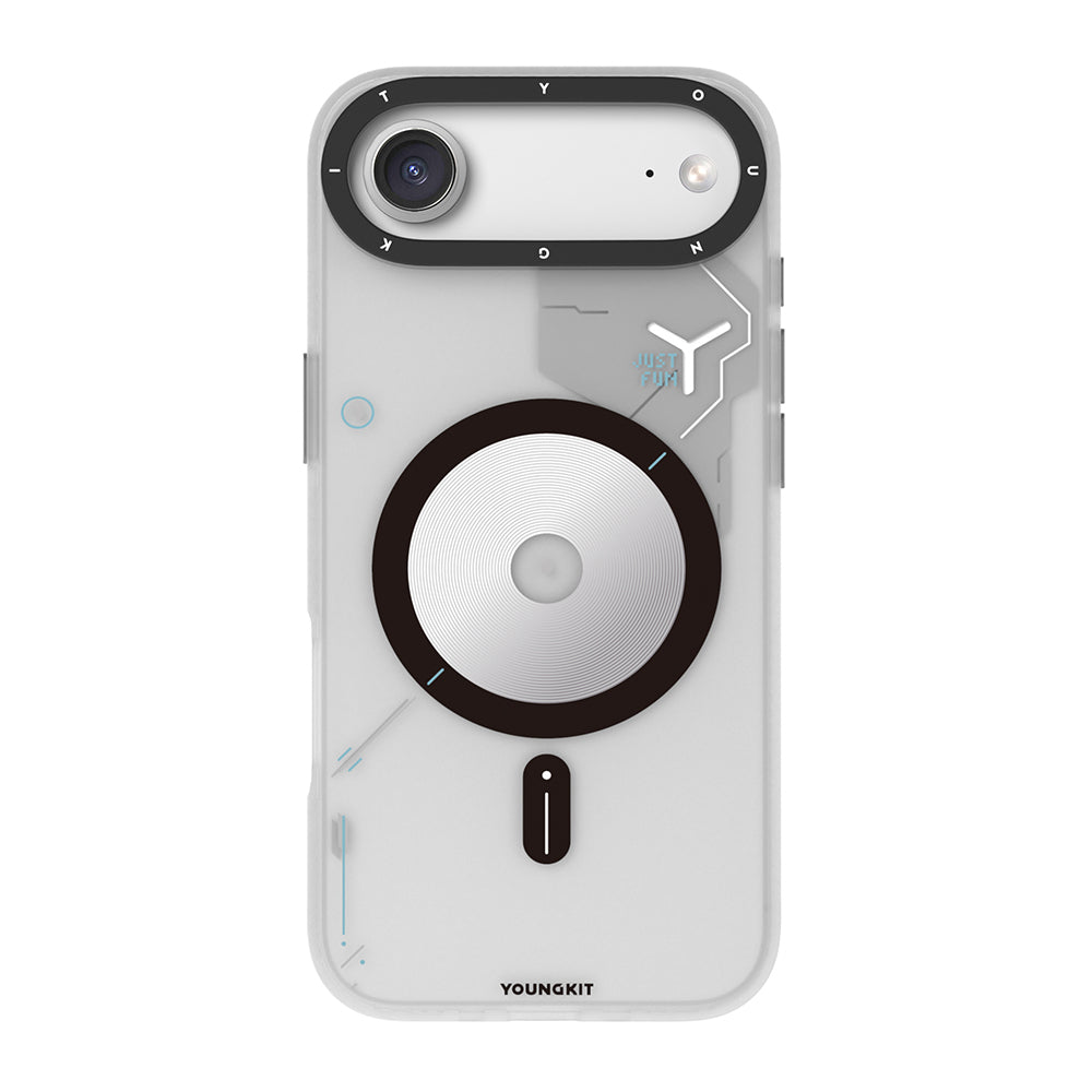 Apple iPhone 17 Air Kılıf M-safe Şarj Özellikli Disk Desenli Youngkit Disc Battle Kapak - Görsel 2