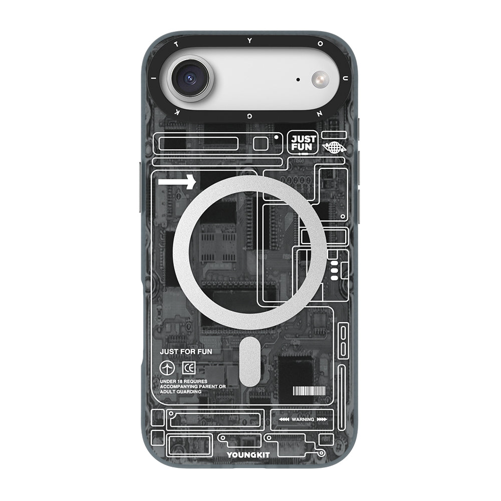 Apple iPhone 17 Air Kılıf M-safe Şarj Özellikli Kamera Denetim Butonlu Youngkit Technology Serisi Kapak - Görsel 2