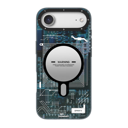 Apple iPhone 17 Air Kılıf M-safe Şarj Özellikli Kamera Denetim Butonlu Youngkit Technology Serisi Kapak - Görsel 3