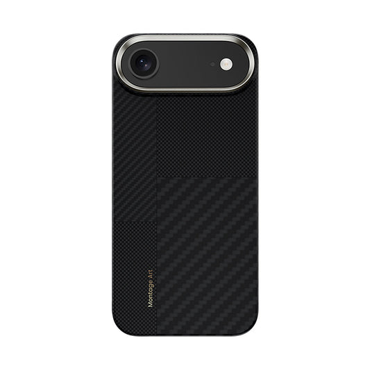Apple iPhone 17 Air Kılıf M-safe Şarj Özellikli Karbon Fiber Benks Montage ArmorAir Kevlar Kapak