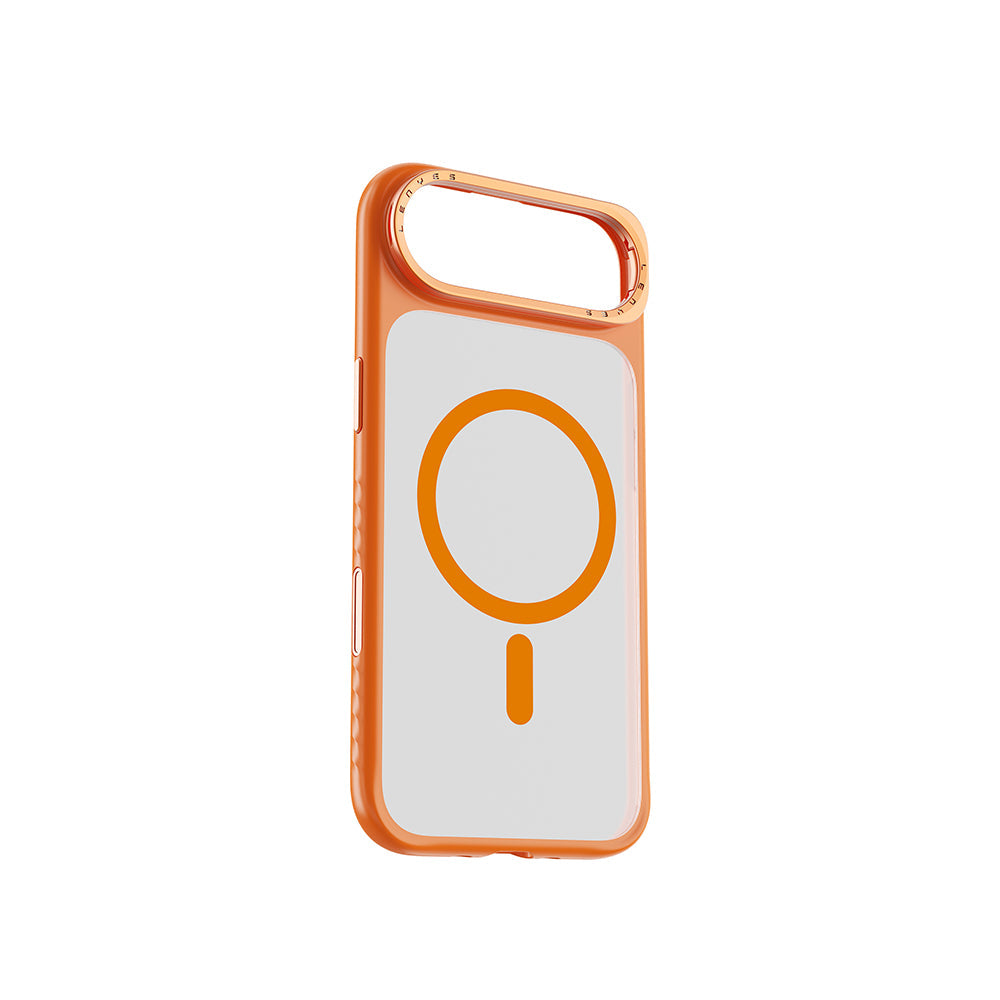 Apple iPhone 17 Air Kılıf M-safe Şarj Özellikli Metal Kamera Standlı Lenyes CK226 PC Kapak - Görsel 4