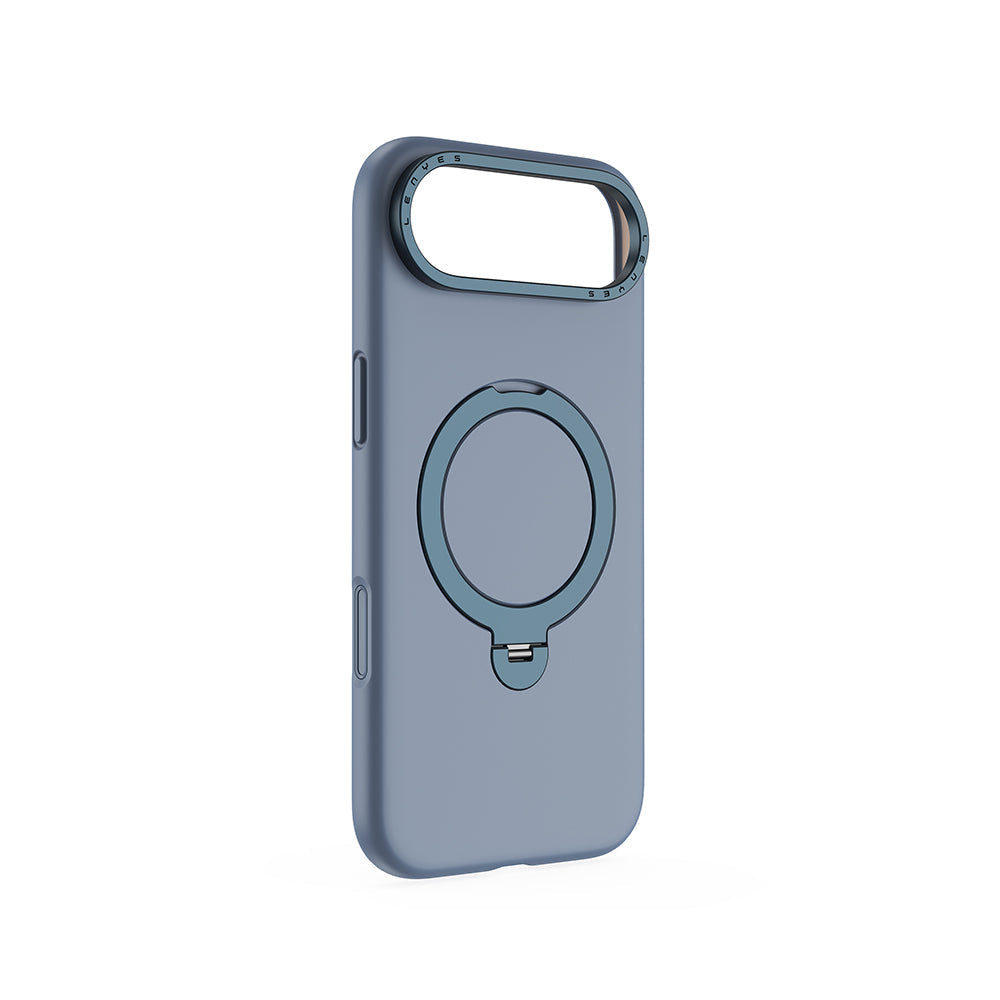 Apple iPhone 17 Air Kılıf M-safe Şarj Özellikli Metal Standlı Sıvı Silikon Lenyes CK223 Kapak - Görsel 5