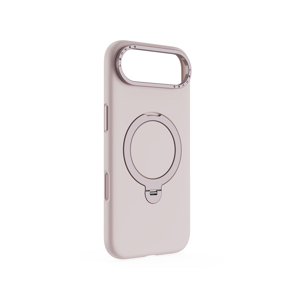 Apple iPhone 17 Air Kılıf M-safe Şarj Özellikli Metal Standlı Sıvı Silikon Lenyes CK223 Kapak - Görsel 7