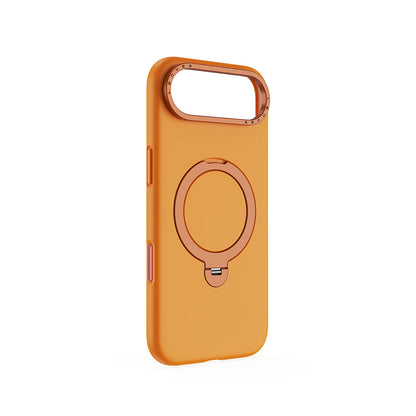 Apple iPhone 17 Air Kılıf M-safe Şarj Özellikli Metal Standlı Sıvı Silikon Lenyes CK223 Kapak - Görsel 6