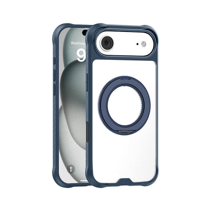 Apple iPhone 17 Air Kılıf M-safe Şarj Özellikli Parmak Ring Standlı Airbag Tasarımlı Mutural Obsidian Serisi Kapak - Görsel 3
