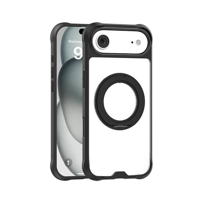 Apple iPhone 17 Air Kılıf M-safe Şarj Özellikli Parmak Ring Standlı Airbag Tasarımlı Mutural Obsidian Serisi Kapak - Görsel 2