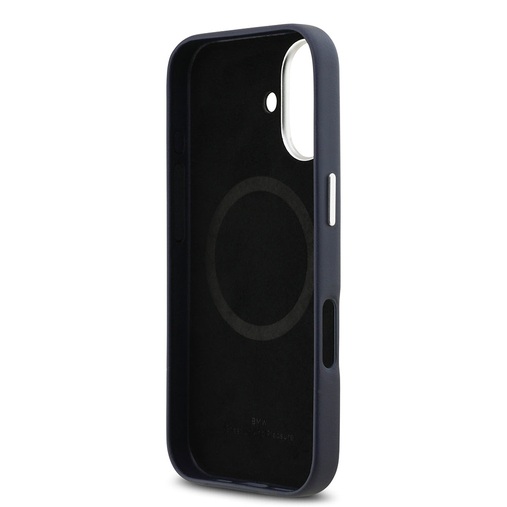 Apple iPhone 17 Kılıf BMW Orjinal Lisanslı M-safe Şarj Özellikli Metal Logolu Tam Kaplama Deri Kapak - Görsel 14