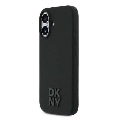 Apple iPhone 17 Kılıf DKNY Orjinal Lisanslı M-safe Şarj Özellikli Metal Logolu Silikon Kapak - Görsel 2