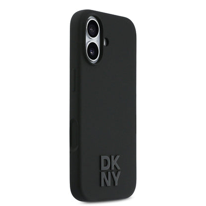 Apple iPhone 17 Kılıf DKNY Orjinal Lisanslı M-safe Şarj Özellikli Metal Logolu Silikon Kapak - Görsel 4