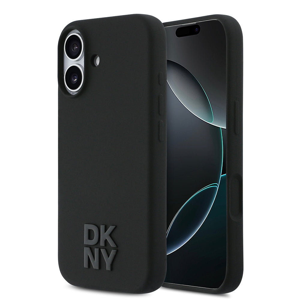 Apple iPhone 17 Kılıf DKNY Orjinal Lisanslı M-safe Şarj Özellikli Metal Logolu Silikon Kapak - Görsel 9