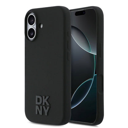 Apple iPhone 17 Kılıf DKNY Orjinal Lisanslı M-safe Şarj Özellikli Metal Logolu Silikon Kapak - Görsel 9