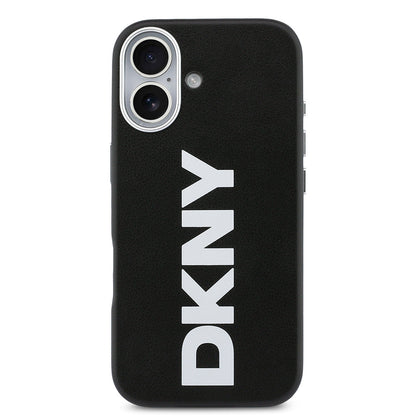 Apple iPhone 17 Kılıf DKNY Orjinal Lisanslı M-safe Şarj Özellikli PU Büyük Dikey Logolu Kapak - Görsel 3