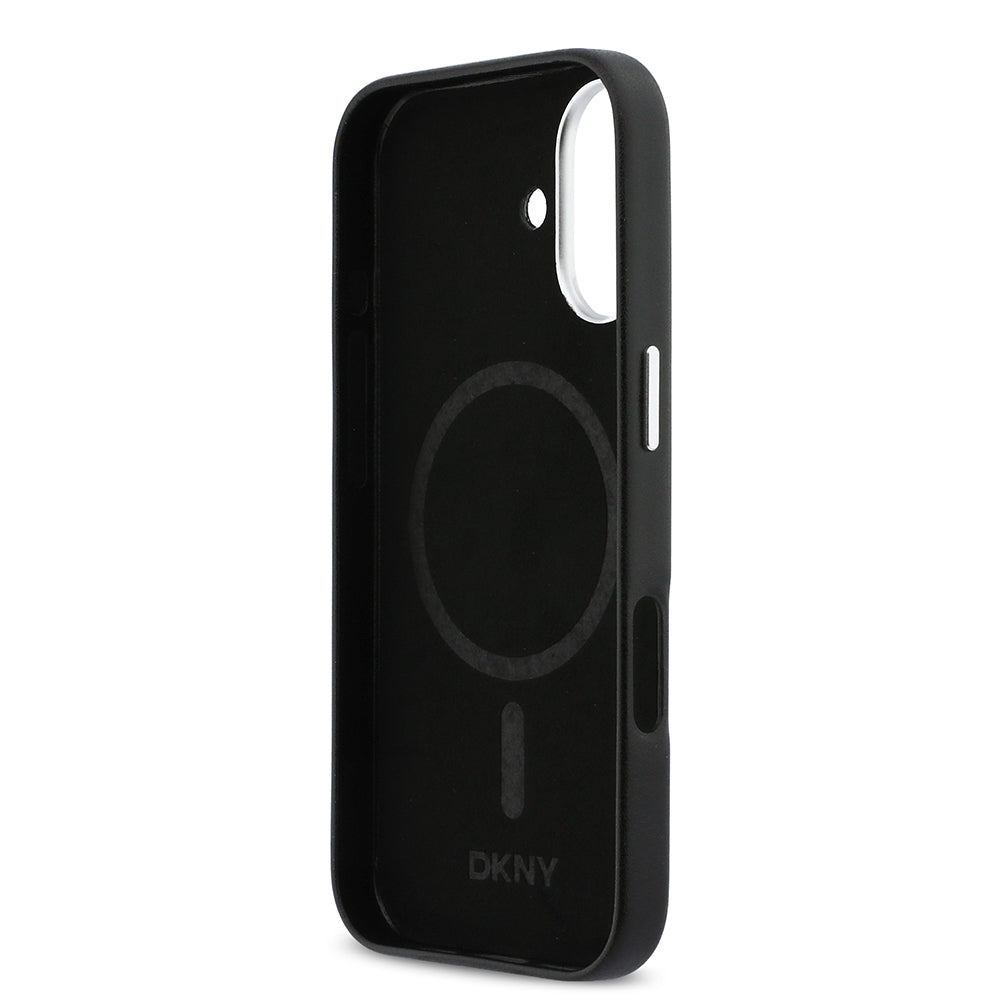 Apple iPhone 17 Kılıf DKNY Orjinal Lisanslı M-safe Şarj Özellikli PU Büyük Dikey Logolu Kapak - Görsel 7