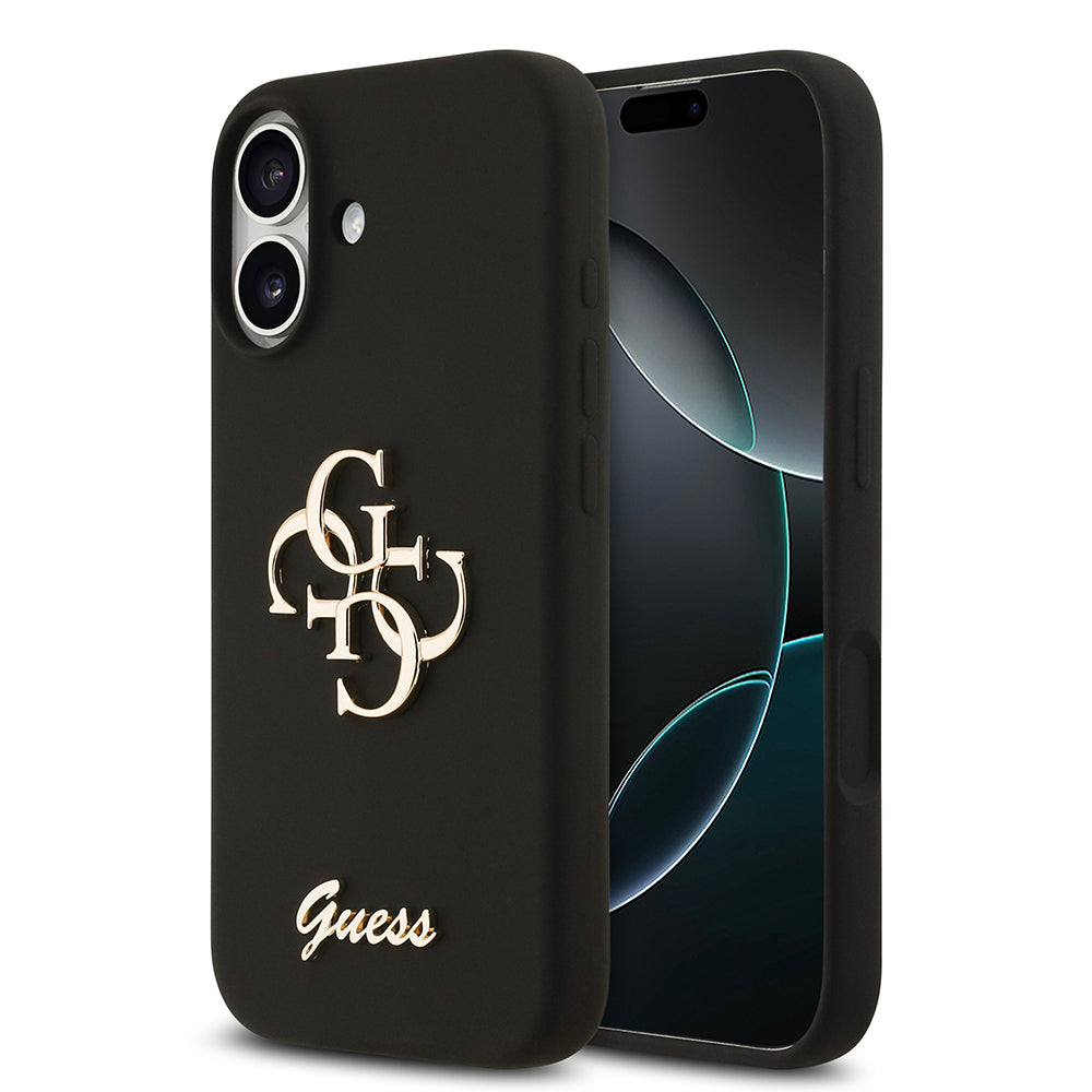 Apple iPhone 17 Kılıf Guess Orjinal Lisanslı Grained Yazı Logolu Kapak - Görsel 2