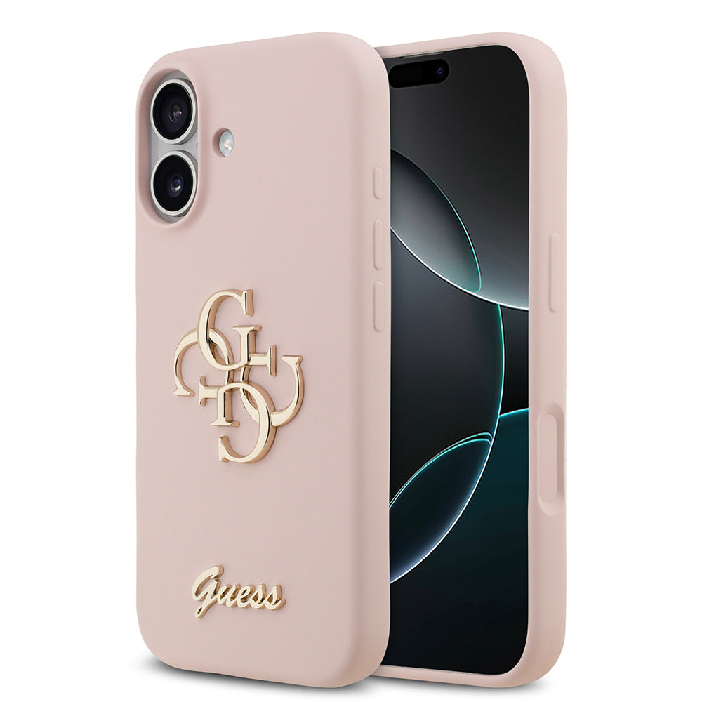 Apple iPhone 17 Kılıf Guess Orjinal Lisanslı Grained Yazı Logolu Kapak - Görsel 3