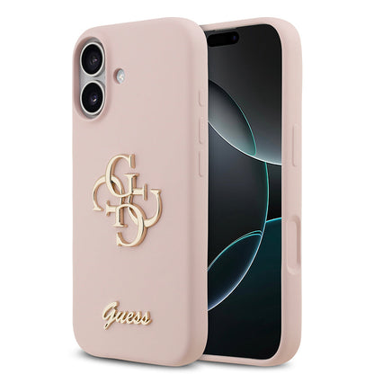 Apple iPhone 17 Kılıf Guess Orjinal Lisanslı Grained Yazı Logolu Kapak - Görsel 3